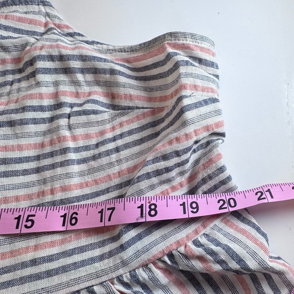 a.n.a Striped Smocked Tank Top Boho Babydoll Cami XL - Picture 7 of 10